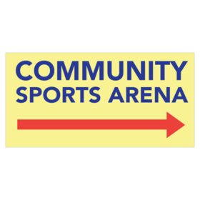 Directional Community Arena Event Announcement Banner