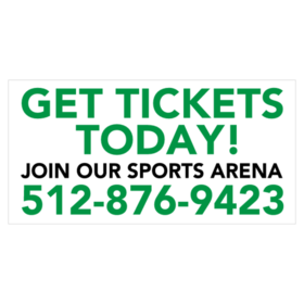 Get Arena Tickets Green on White