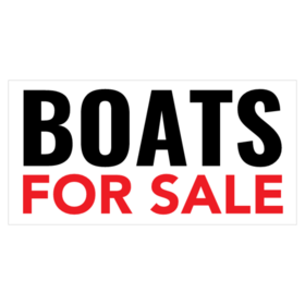 Boats For Sale Two Color Text Banner