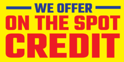 We Offer Credit On The Spot Banner