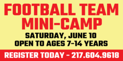 Football Team Sports Mini Camp Banner