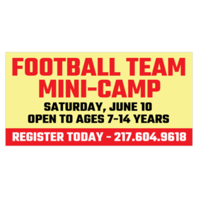 Football Team Sports Mini Camp Banner