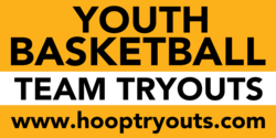 Youth Basketball Team Tryouts Banner