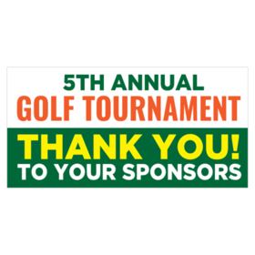 Thank You Golf Tournament Sponsors Banner