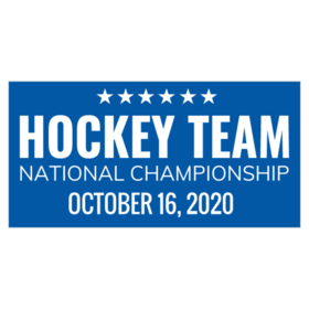 National Hockey Team Championship Banner