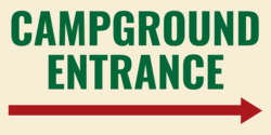 Directional Campground Entrance Banner