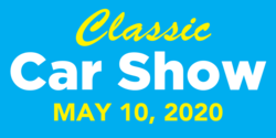 Blue White and Yellow Classic Car Show Banner