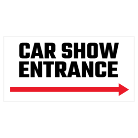 Car Show Entrance Directional Banner