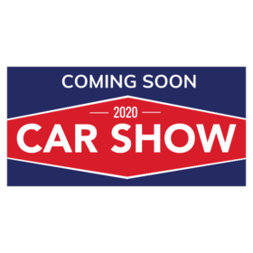Chevron Style Car Show Coming Soon Banner