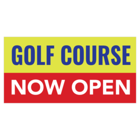 Gold Course Now Open Banner