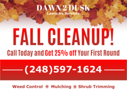 Fall Leaves Photo Fall Cleanup Sign