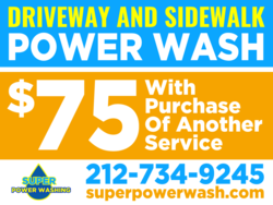 Driveway and Sidewalk Custom Priced With Additional Purchase Power Wash Sign