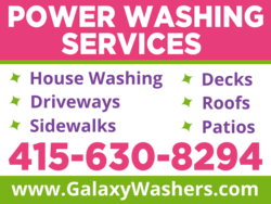 Multiple Service Listing Power Washing Services Sign With Phone and Website Area