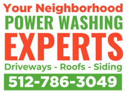 Green and Red Neighborhood Power Washing Experts Sign