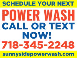 Call or Text Schedule Power Wash Sign With Phone and Website