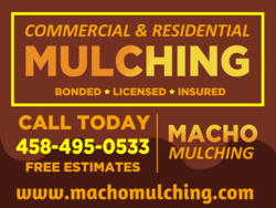Commercial Residential Mulching Bonded Licensed Insured Sign