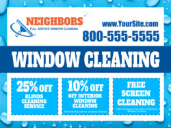 Window Cleaning % Off Announcement Brandable Window Cleaning Yard Sign
