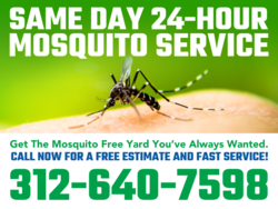 Mosquito On Skin Photo Same Day 24-Hour Service Mosquito Spray Yard Sign