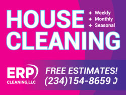 House Cleaning Free Estimates Sign With Custom Logo and Phone Area