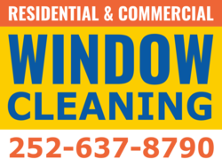 Orange Blue and Red Window Cleaning Yard Sign