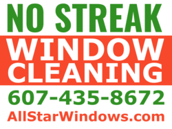 No Streak Window Cleaning Yard Sign With URL