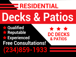 Residential Decks & Patio Free Consultations Sign 
