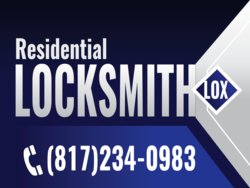Blue Black Two Tone On Silver Residential Locksmith Call Us Yard Sign