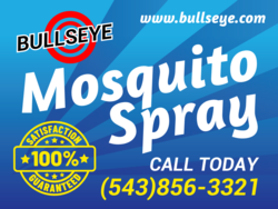 Two Toned Blue Mosquito Spray Satisfaction Guaranteed Brandable Yard Sign