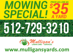 Mowing Special Custom Price Sign