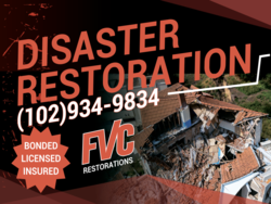 Photo of Disaster Restoration Sign With Custom Logo and Phone Area