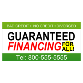 Guaranteed Financing Banners