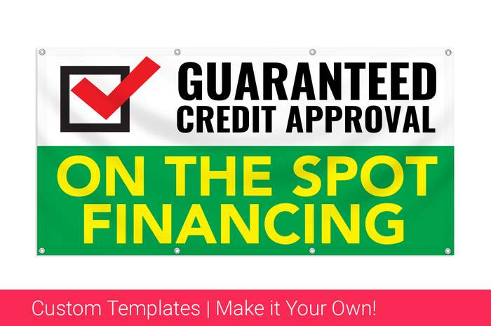 credit on the spot banner