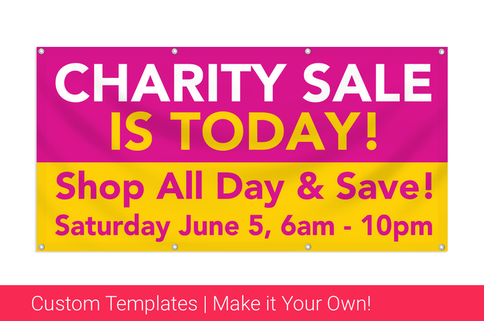 charity sale banner
