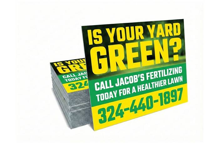Yard Sign Lawn Fertilizing