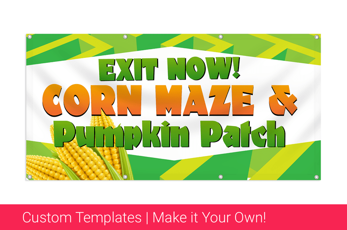 corn maze banner