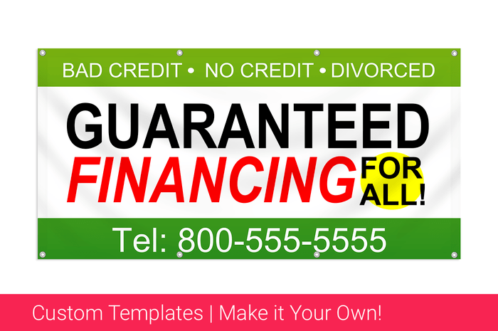 guaranteed financing banner