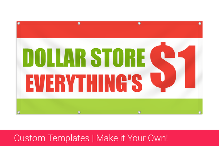 dollar store banner