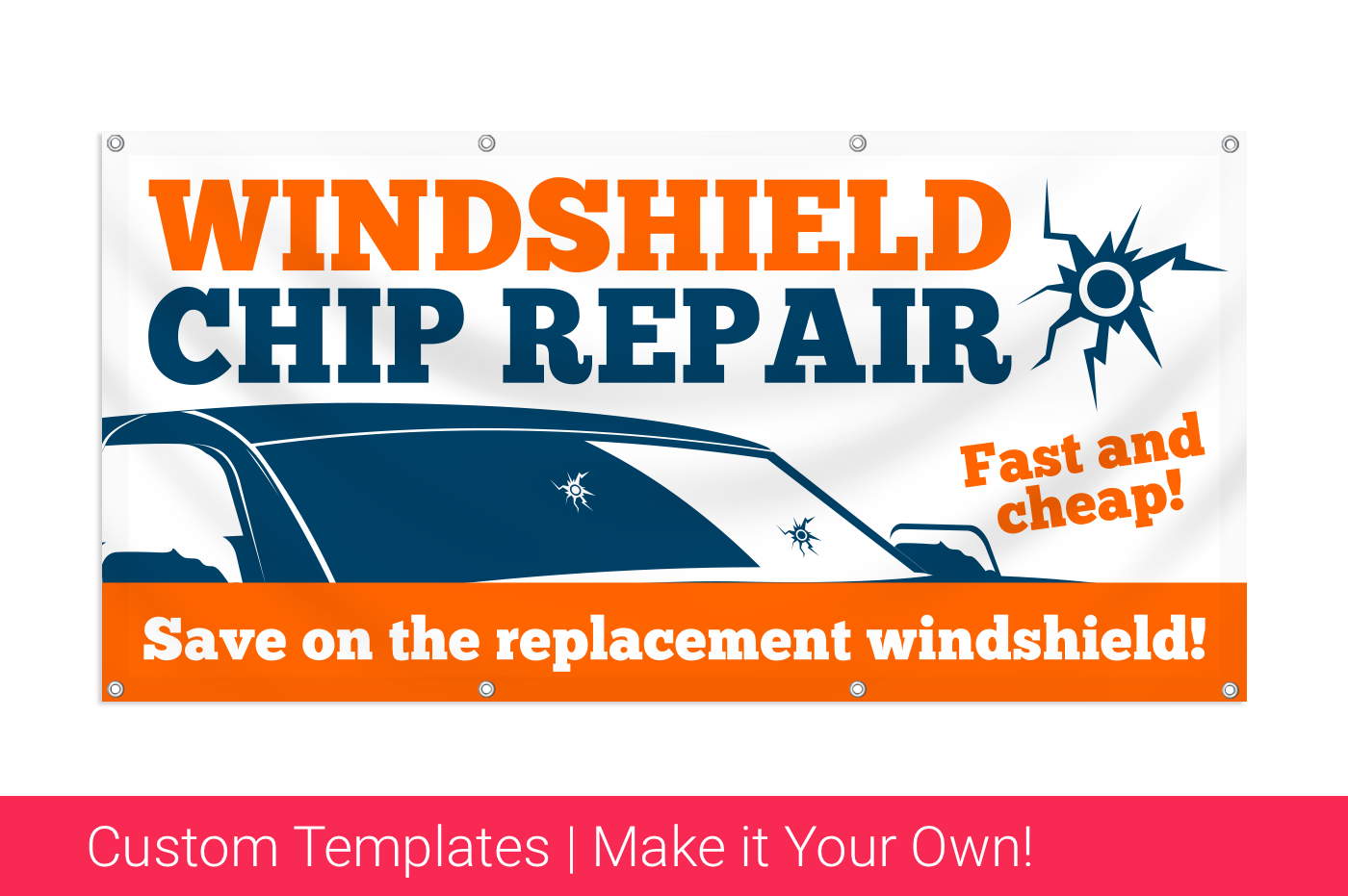 Car Windshield Repair and Replacement Banners