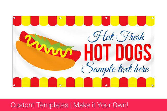 hot dogs banner