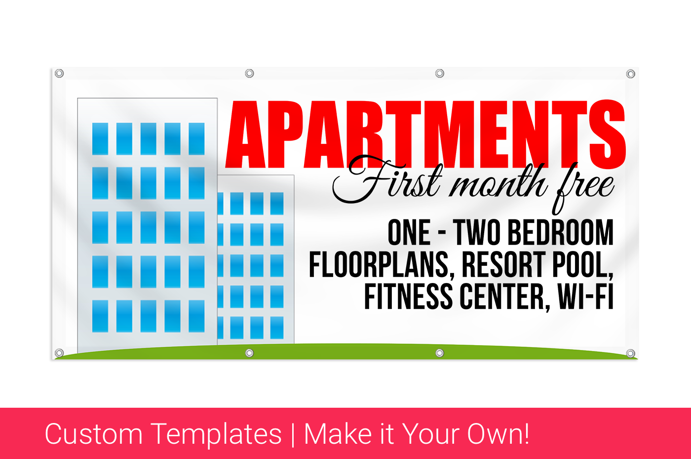 First Month Free Apartment Signs for Rent Apartment Banners