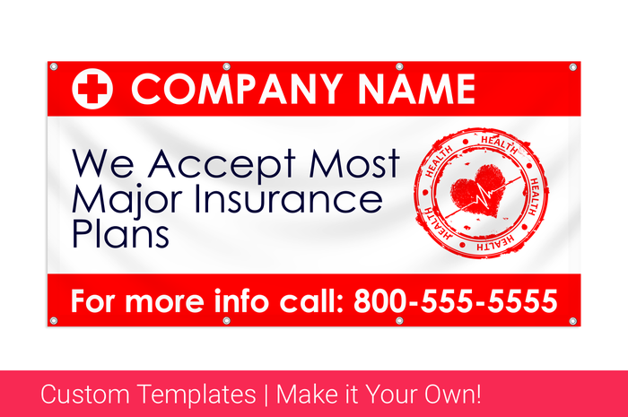 we accept insurance plans banner