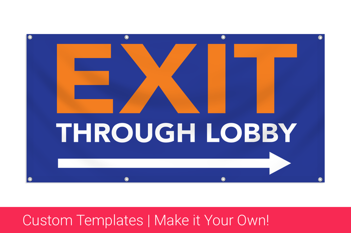 exit banner