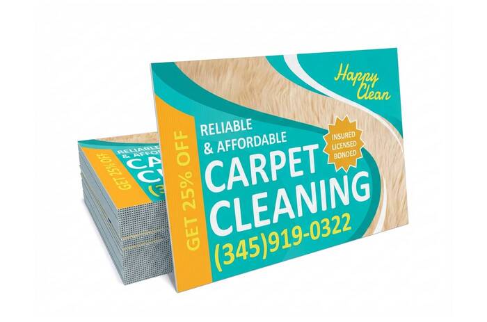 Yard Sign Carpet Cleaning
