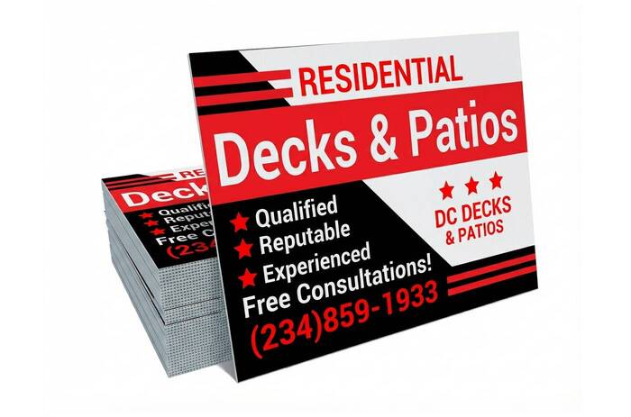 18x24 Inch Yard Signs Deck & Patio