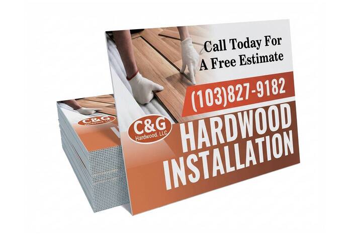 Standard 18x24 Inch Yard Signs Flooring