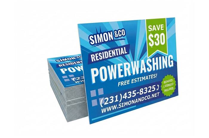 Yard Sign Power Washing
